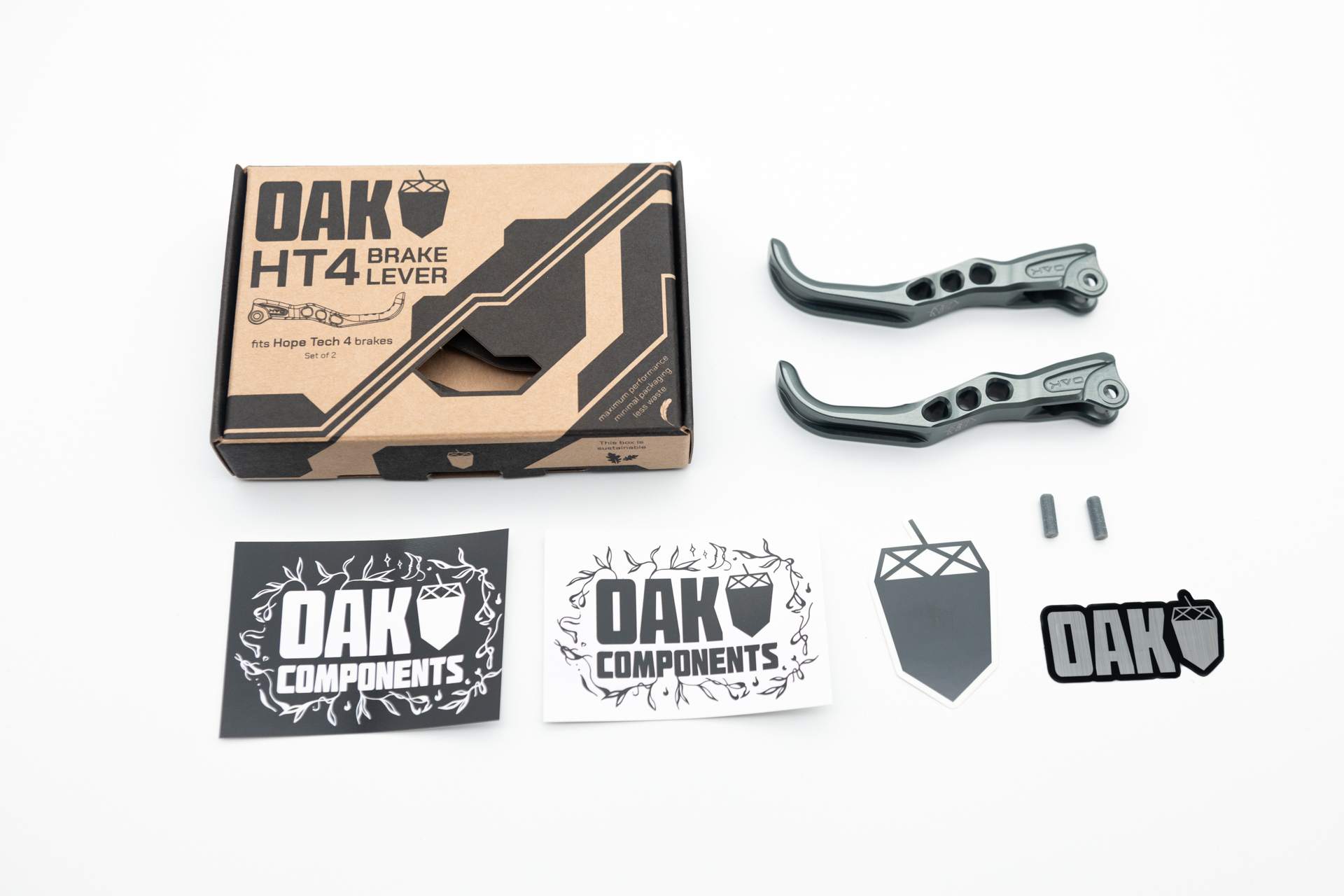 OAK HT4 Bremshebel Set - passend für Hope Tech 4 - raw