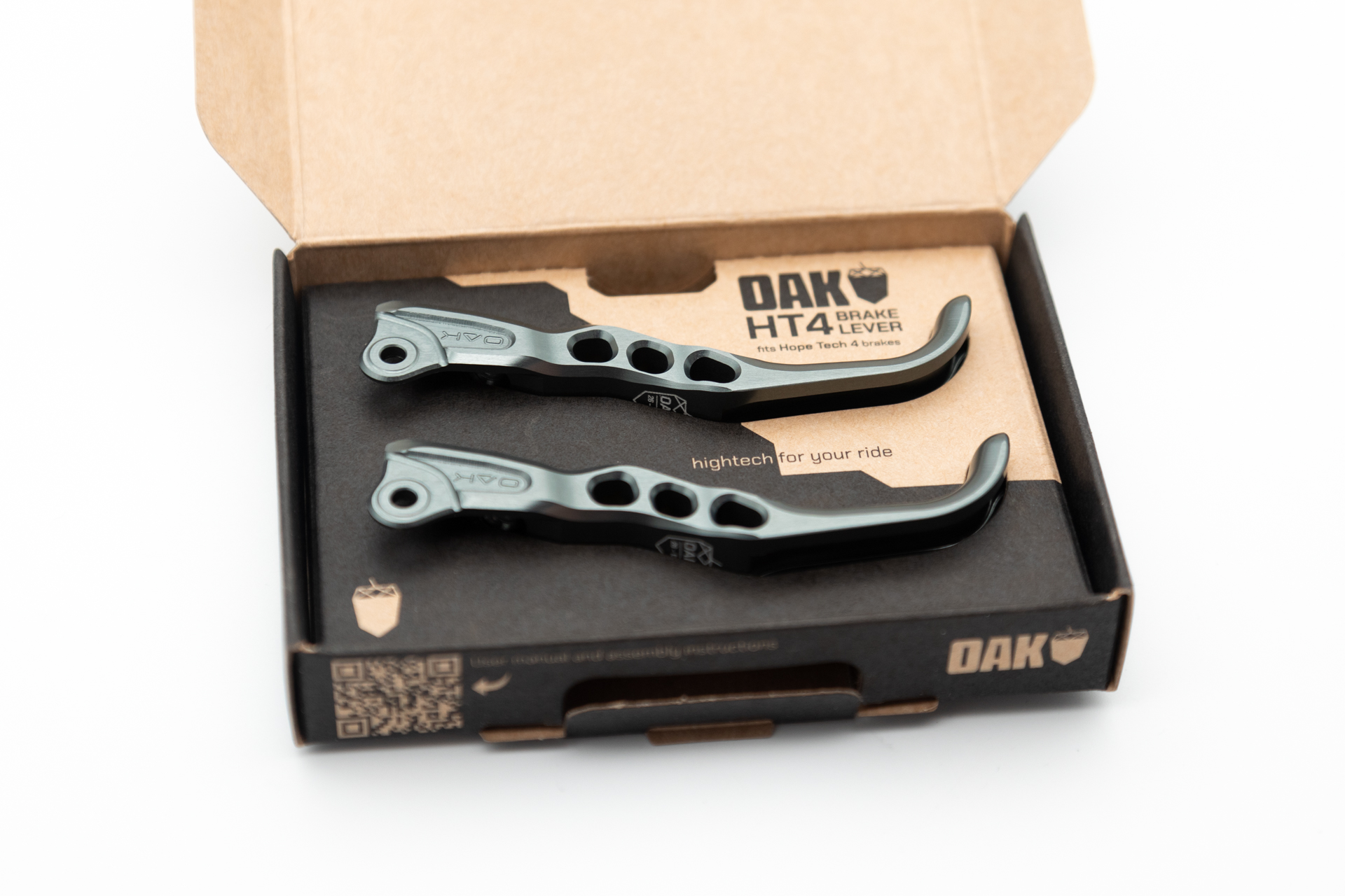 OAK HT4 Bremshebel Set - passend für Hope Tech 4 - raw