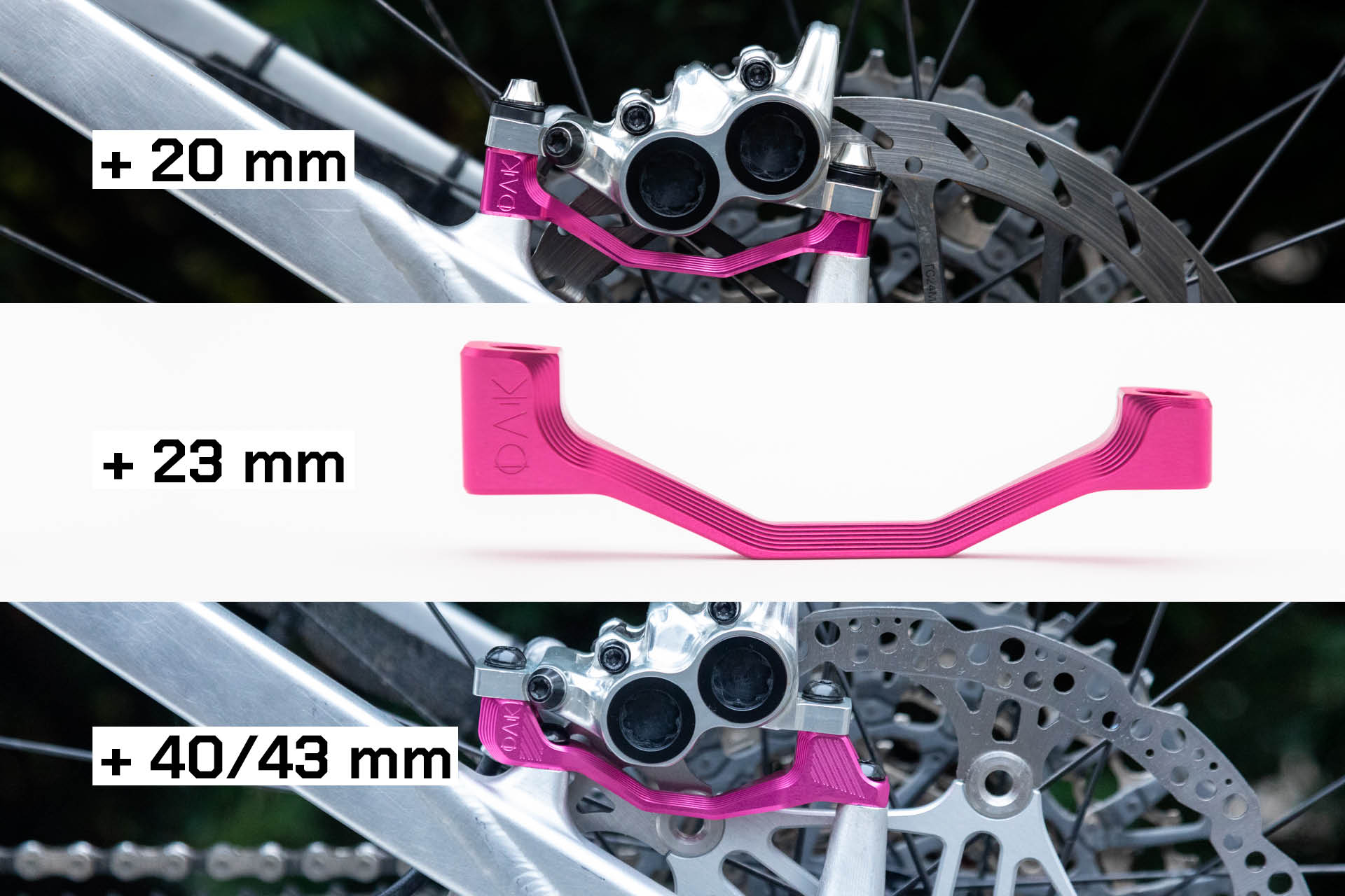 Plasmadapt Bremsadapter - PM +23 mm - raw