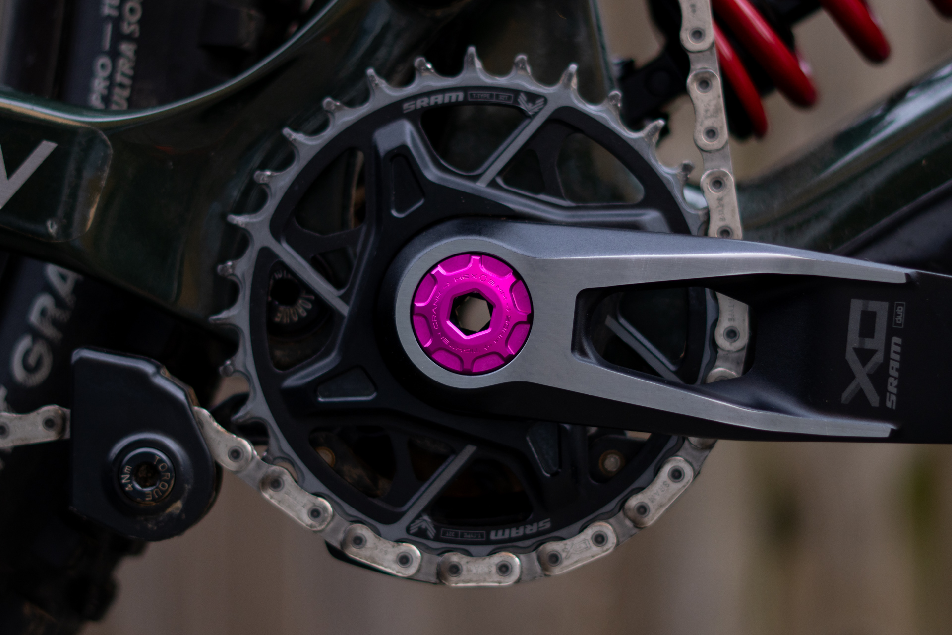 Kurbel-Abdeckkappen Set für SRAM DUB & OAK - M18/M30LH  - pink